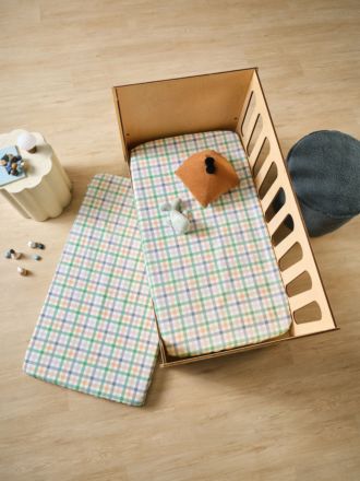 Playground Green 2-Piece Cot Fitted Sheet Set