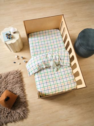 Playground Green Cot Quilt Cover