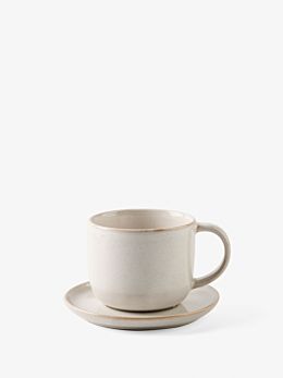 Bobbie White Tea Cup & Saucer