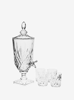 Jonnie Traditional 5-Piece Dispenser & Tumbler Set