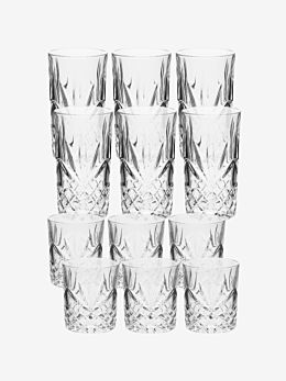 Jonnie Traditional 12-Piece Glass Set