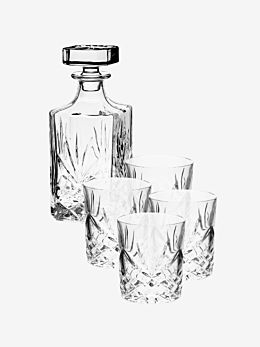 Jonnie Traditional 5-Piece Decanter & Tumbler Set