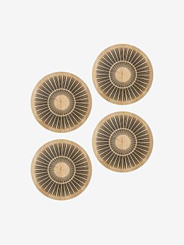 Kimmie Black 4-Piece Placemat Set