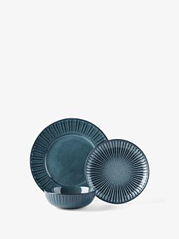 Laurie Denim 12-Piece Dinner Set