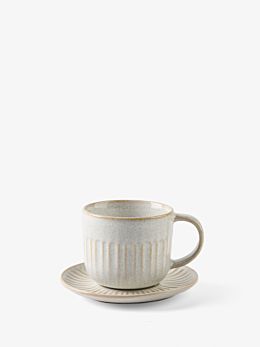 Laurie Soft White Tea Cup & Saucer