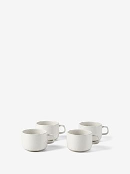 Lucie Cream Speckle 4-Piece Mug Set