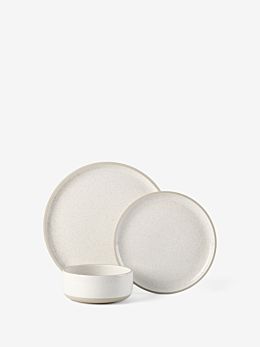 Lucie Cream Speckle 12-Piece Dinner Set