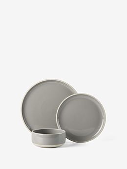 Lucie Taupe 12-Piece Dinner Set