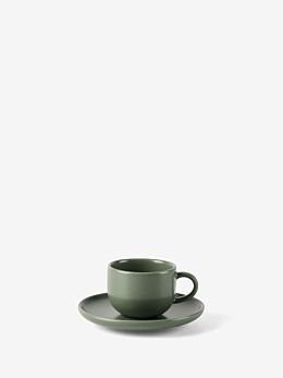 Mikkie Green Espresso Cup & Saucer