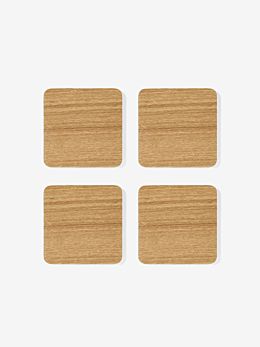 Mikkie Soft White 4-Piece Coaster Set