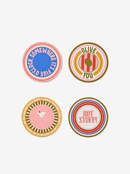 Sunnie Multi 4-Piece Coaster Set