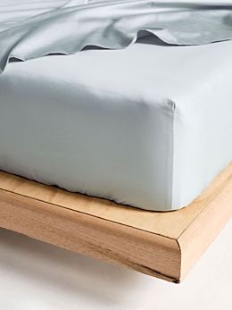 Augusta Pale Blue Fitted Sheet 50cm