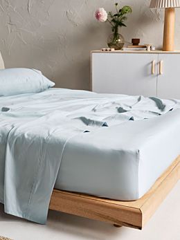 Augusta Pale Blue Flat Sheet