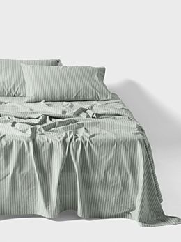 Classic Stripe Eucalyptus Sheet Set