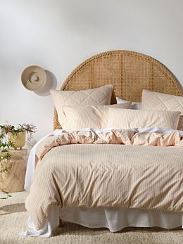 Classic Stripe Rose Quilt Cover Set