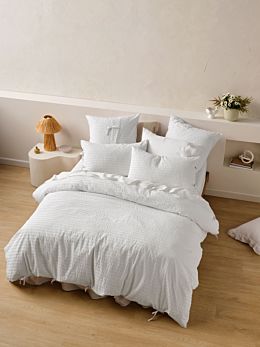 Ferrara White Quilt Cover Set