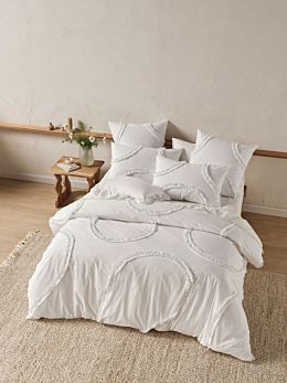 Gianna White Quilt Cover Set