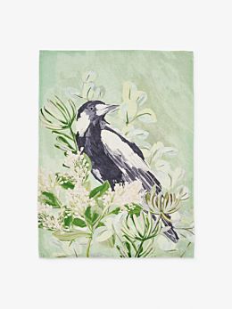 Morning Magpie Tea Towel