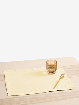 Nimes Lemon Linen Placemat