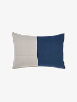 Nimes Patchwork Navy Pillow Sham Set