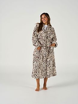 Plush Leopard Robe