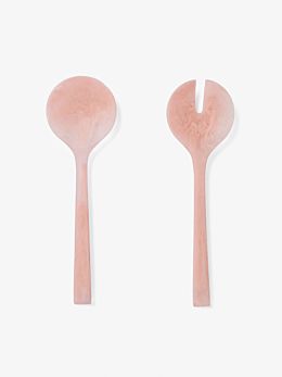Resin Pink Salad Server Set
