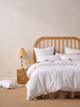 Seren White Quilt Cover Set