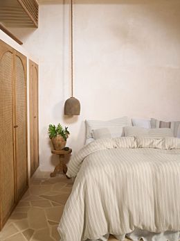 Majorca Natural Quilt Cover Set