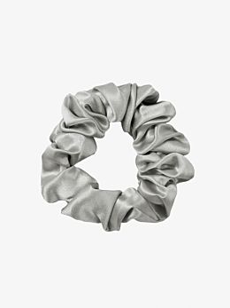 Silk Silver Scrunchie