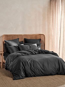Nara Charcoal Quilt Cover Set