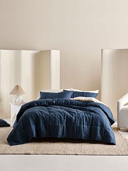 Nimes Navy Coverlet