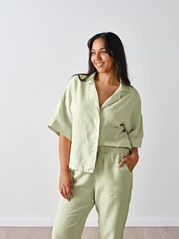 Nimes Wasabi Wide-Sleeved Shirt