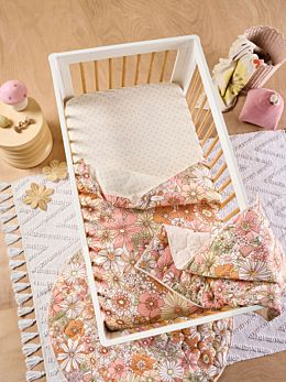 Flower Power Cot Quilt Cover