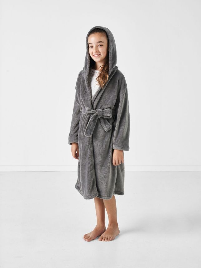 Plush Kids Charcoal Robe