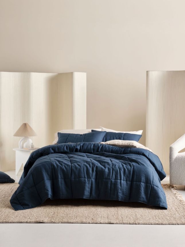 Navy coverlet on sale