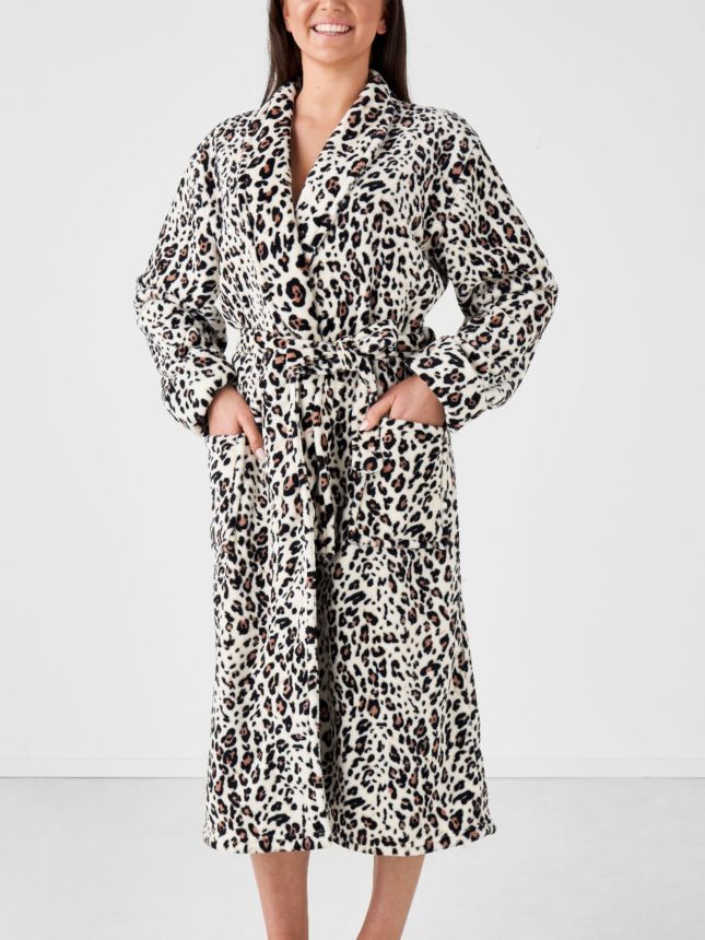 Buy Pink Leopard Print Dressing Gown 7-8 years | Pyjamas | Tu