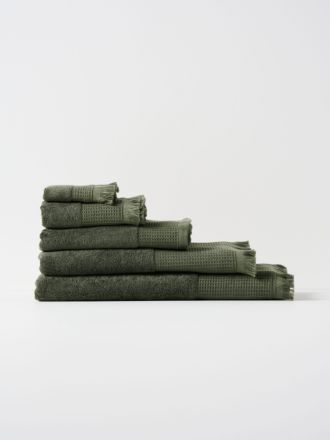 Aria Pine Cotton/Bamboo Towel Collection