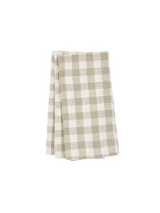 Check Beige 3-Piece Tea Towel Set