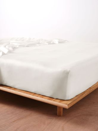 Haven White Bamboo Cotton 500TC Fitted Sheet