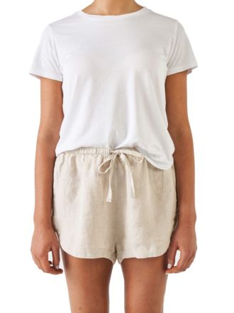 Nimes Natural Linen Shorts