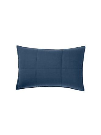 Nimes Navy Linen Pillow Sham Set