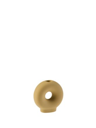 Oval Yellow Candle Holder 10cm
