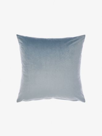 Velvet Ribbed Blue Cushion 60x60cm