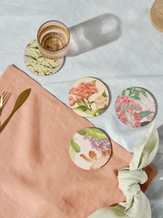 Flora & Fauna  4-Piece Coaster Set