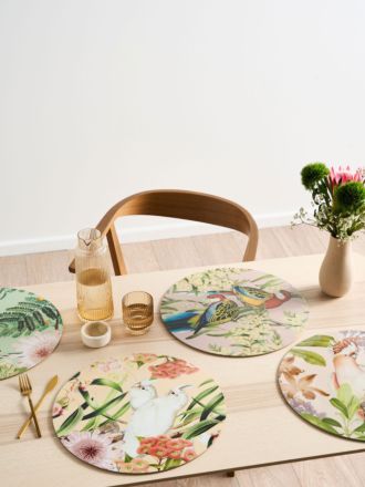 Flora & Fauna 4-Piece Placemat Set