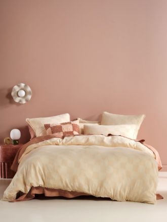 Capri Pale Peach Quilt Cover Set