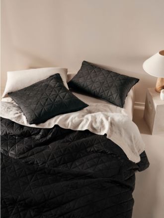 Heath Black Quilt Cover Set