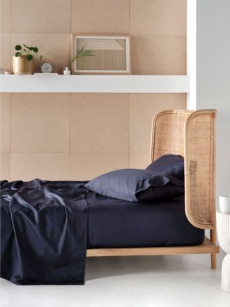 800TC Navy Cotton Sateen Sheet Set