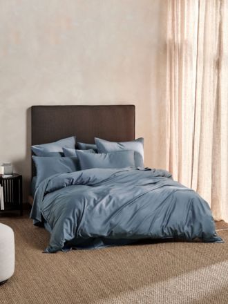 Nara Bamboo Cotton Bluestone Quilt Cover Set