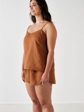 Nimes Cinnamon Linen Cami